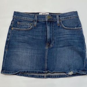 Goop/Frame distress hem denim skirt size 24 nwot